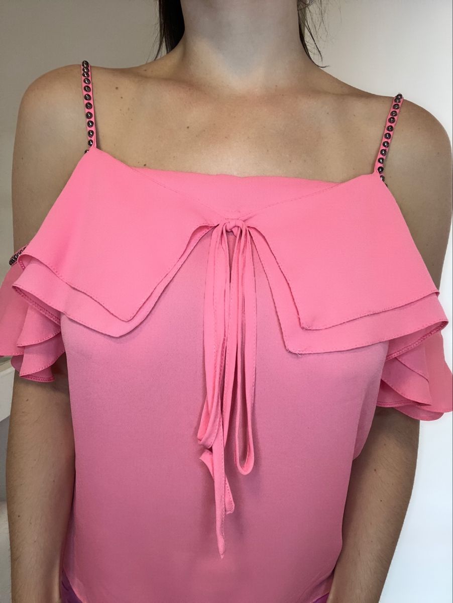 Blusa de seda discount rosa