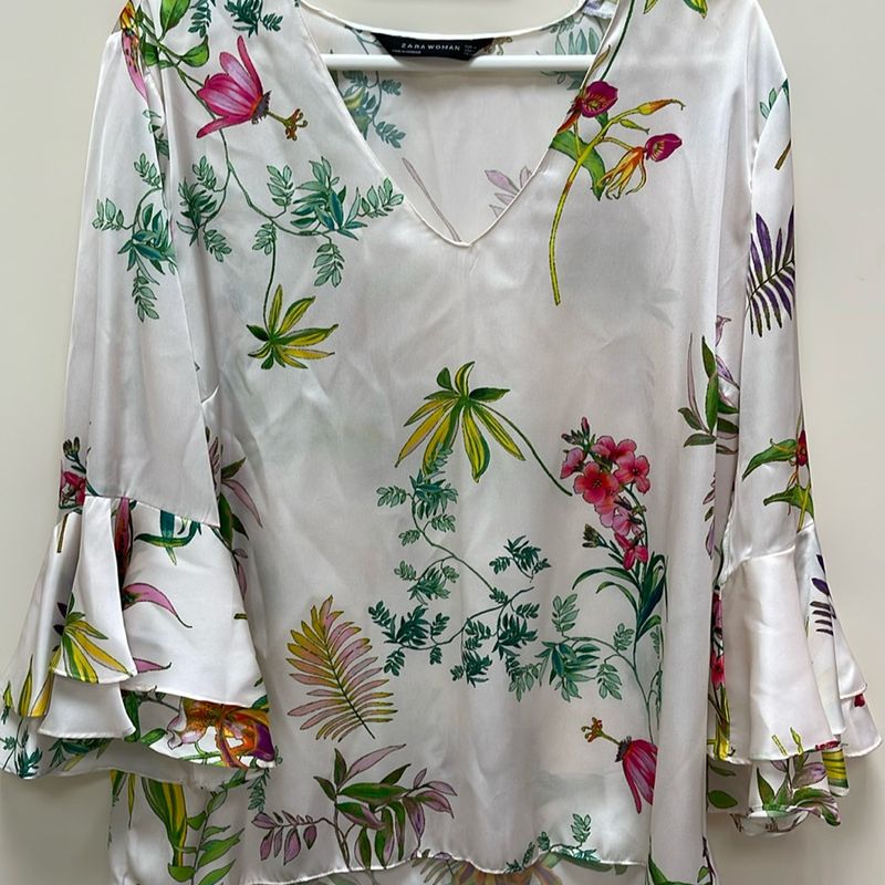 Blusa de best sale seda zara