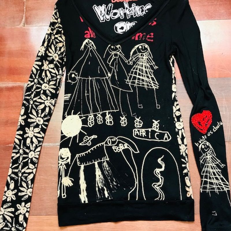 Blusa Desigual Manga Longa Blusa Feminina Desigual Nunca Usado