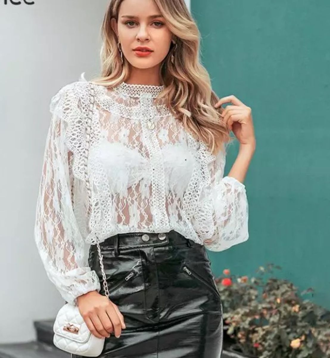 blusas chiques de renda