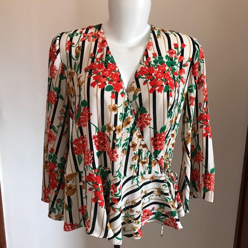 Blusa estampada zara hotsell
