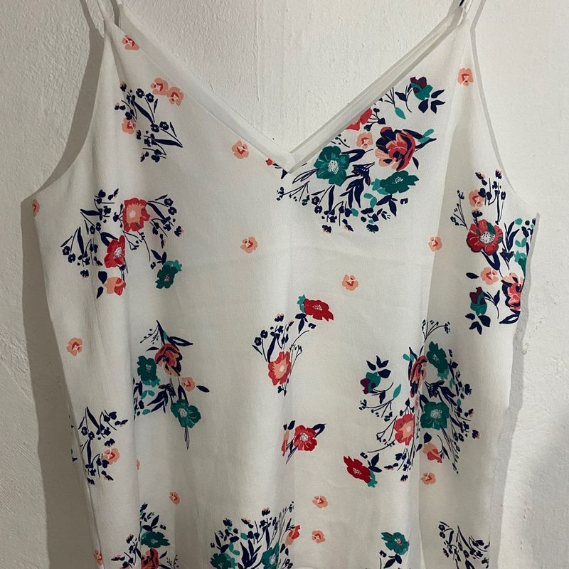 Blusa Feminina Branca com Flores Express Tam M Blusa Feminina