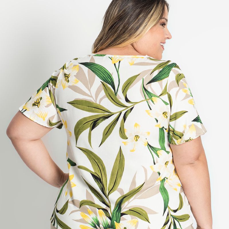 Blusa Preta Viscolycra Manga Curta com Renda Plus Size., Blusa Feminina Use  Criativa Nunca Usado 86372107