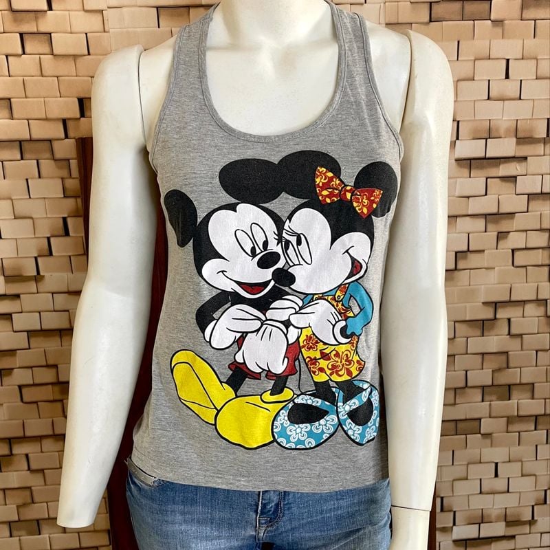 Blusa Feminina Mickey e Minnie Disney Blusa Feminina Cinza Black