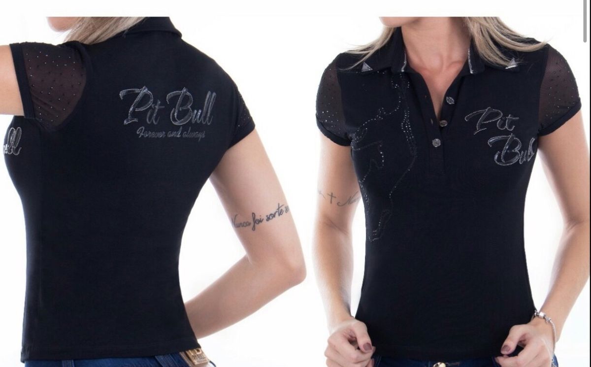 pitbull blusas femininas