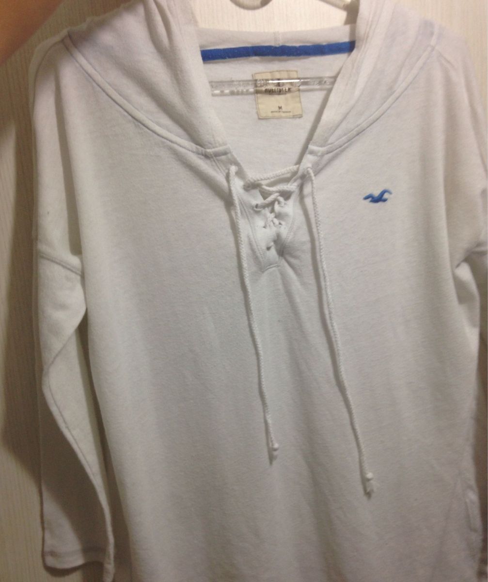 blusa de frio hollister branca