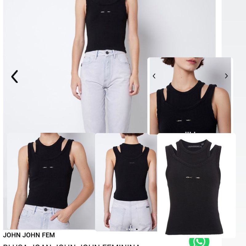 Camiseta John John Cropped Two Dogs E5354, Blusa Feminina John John Nunca  Usado 92257790