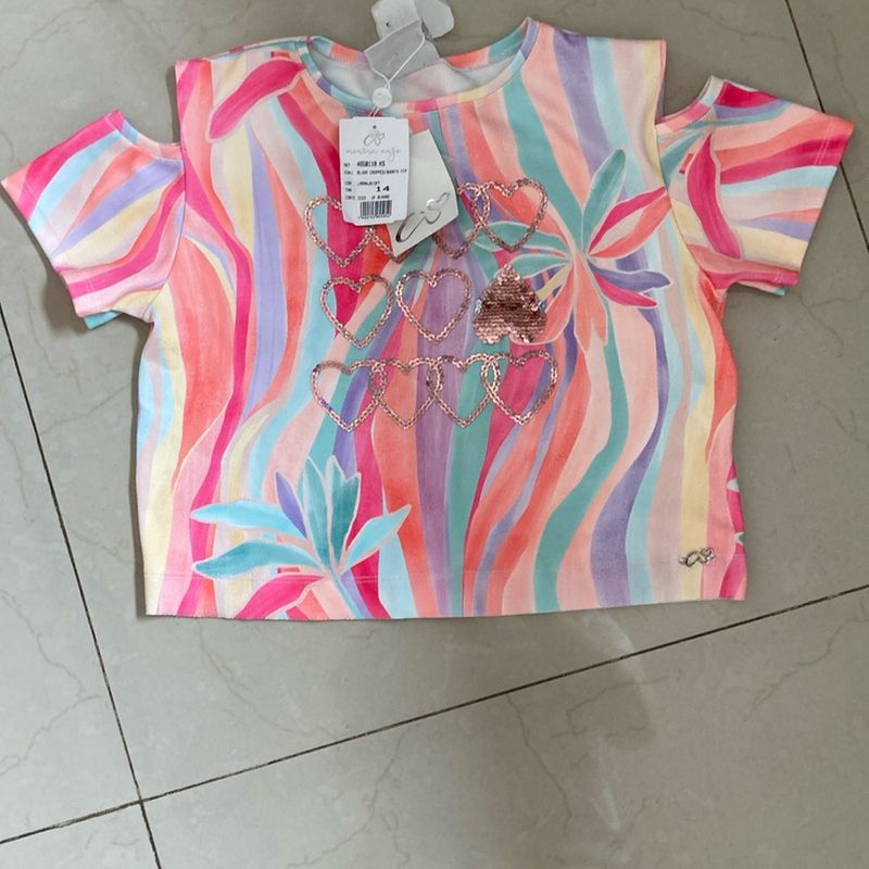 Blusa Juvenil Menina, Roupa Infantil para Menina Menina Anjo Nunca Usado  97128588