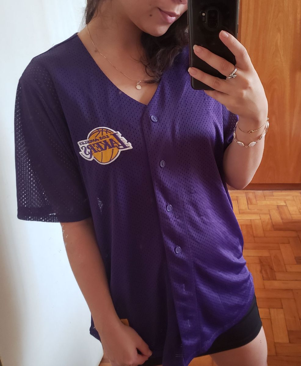 camisa lakers feminina