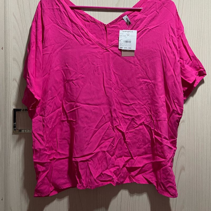 Blusa Lisa Rosa Tam M Nova Loja Emporio, Blusa Feminina Emporio Nunca  Usado 81079709