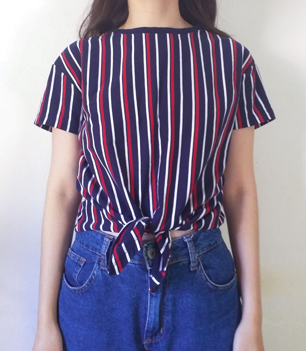 blusa listrada feminina c&a