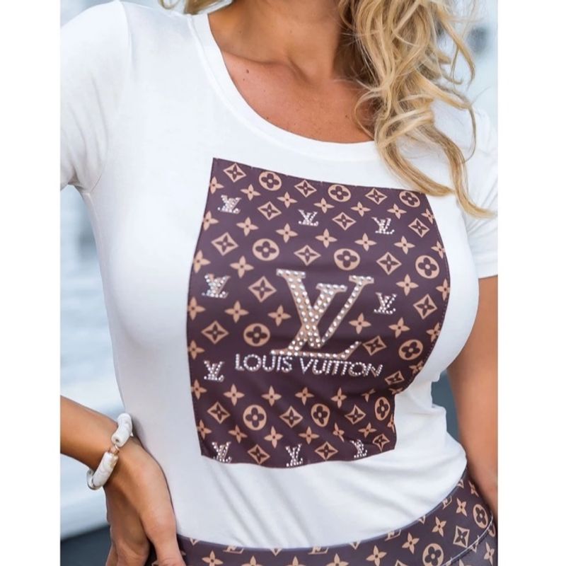 Blusa Louis Vuitton Linda  Camiseta Feminina Louis Vuitton Nunca
