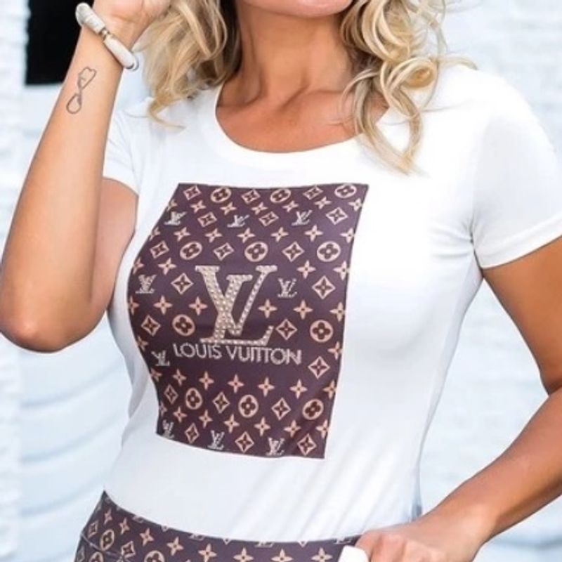 Camiseta Louis Vuitton, Camisa Feminina Louis-Vuitton Nunca Usado 38311272