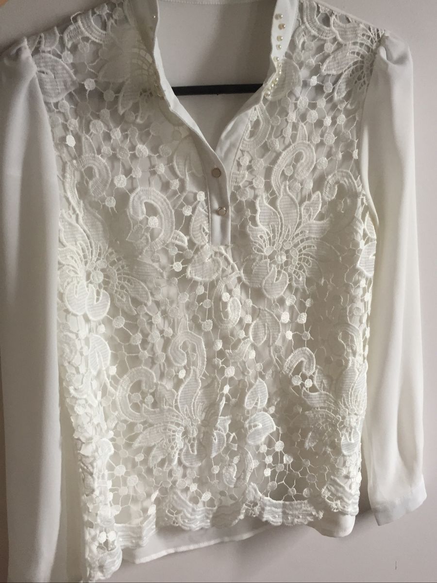 blusa manga longa feminina tecido fino
