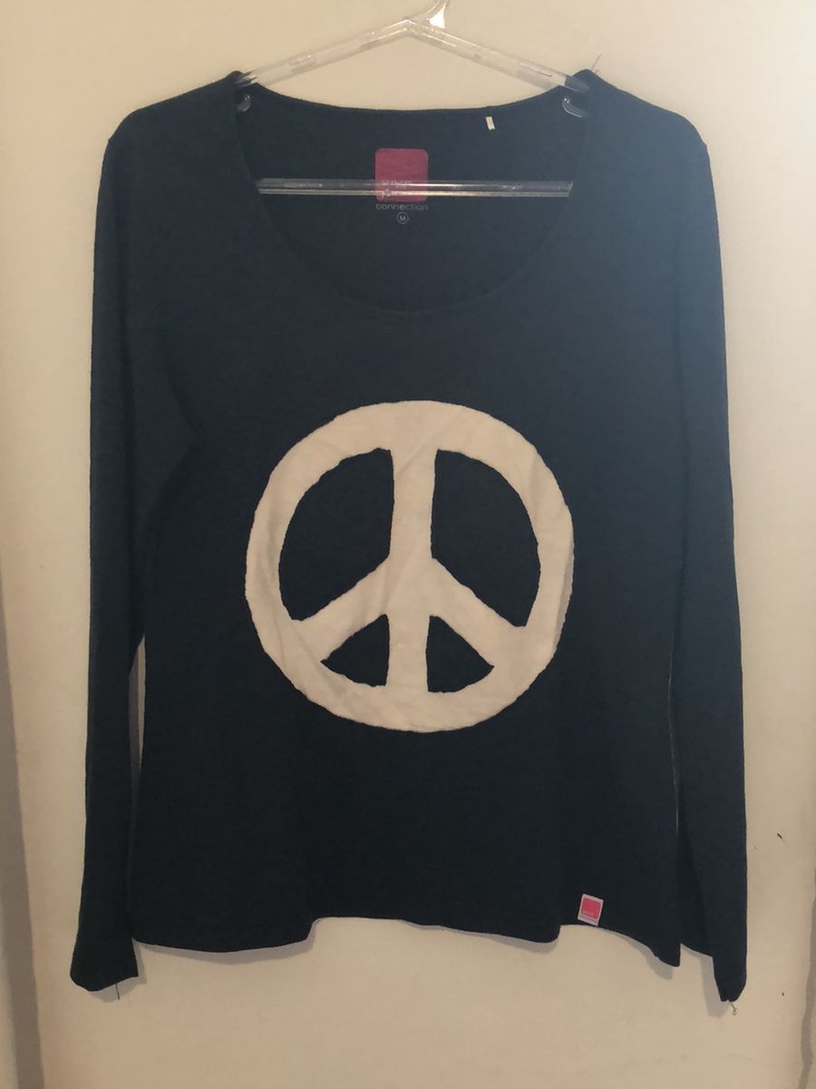 blusa manga longa paz - blusas pink connection