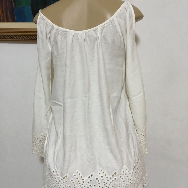 Blusa Manga Longa Yessica C Amp A Boho Creme Bordada Feminina