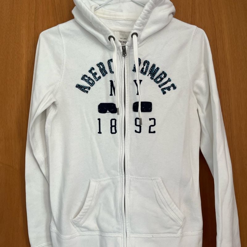 Abercrombie Blusa Moletom Moletom Abercrombie Branco Calça Moletom