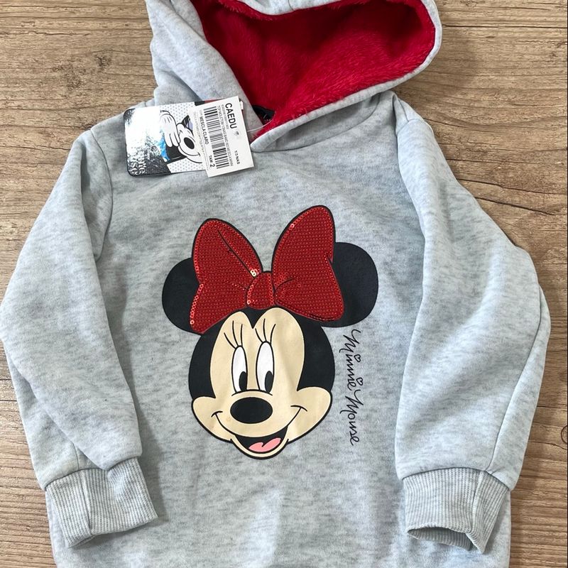Blusa Moletom com Touca Infantil Minnie Anos Roupa Infantil para Menina  Caedu Nunca Usado 104368624 enjoei