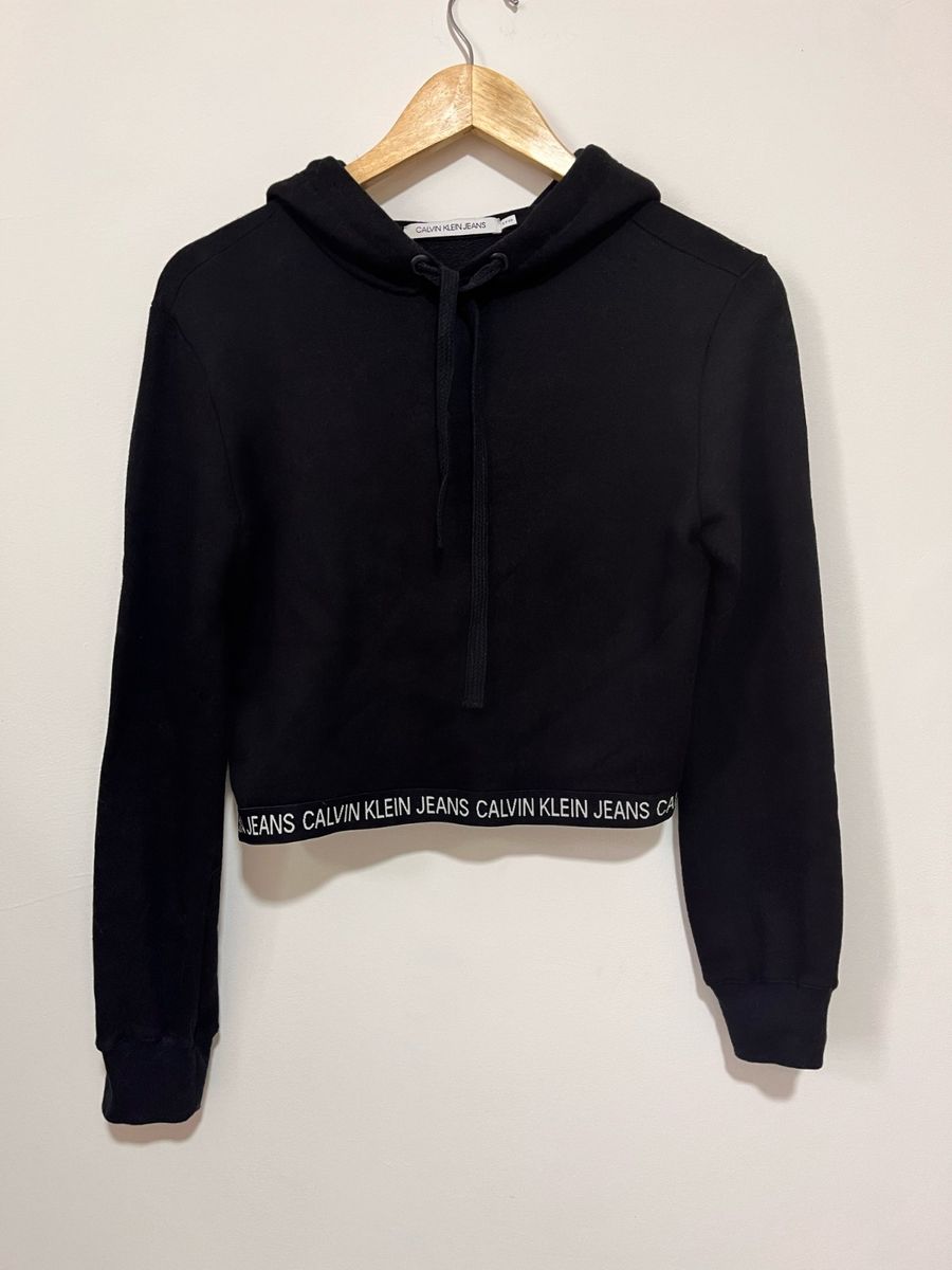 Blusa Moletom Cropped Calvin Klein P Blusa Feminina Calvin Klein