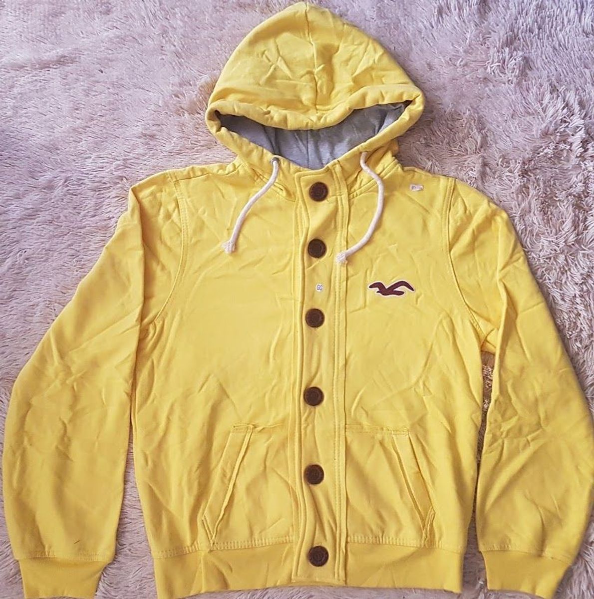 moletom hollister amarelo