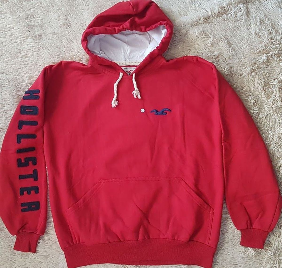 moletom hollister vermelho