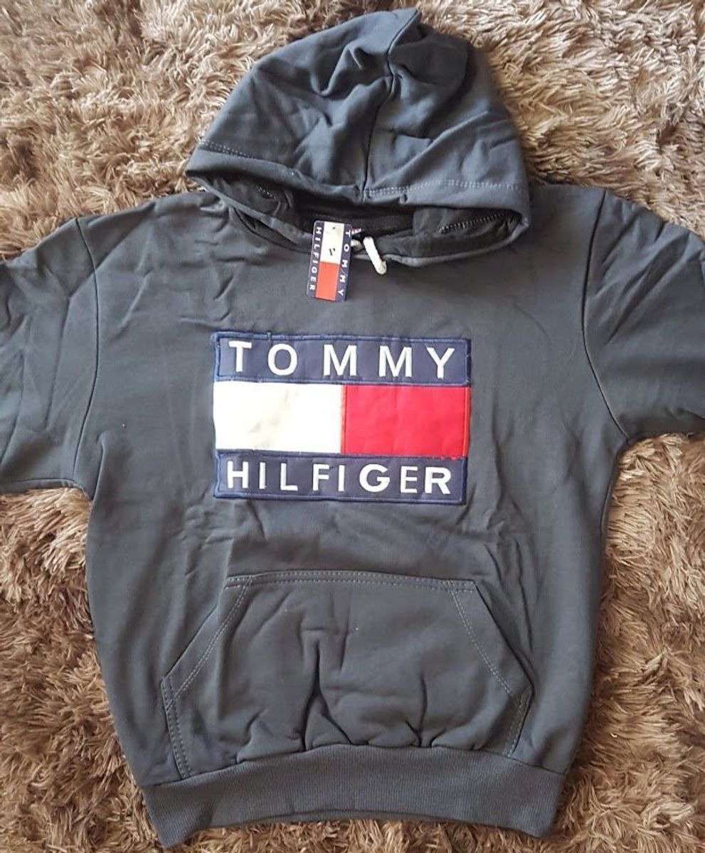 moletom tommy hilfiger cinza