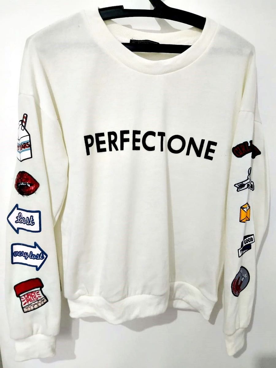 blusa moletom feminina branca