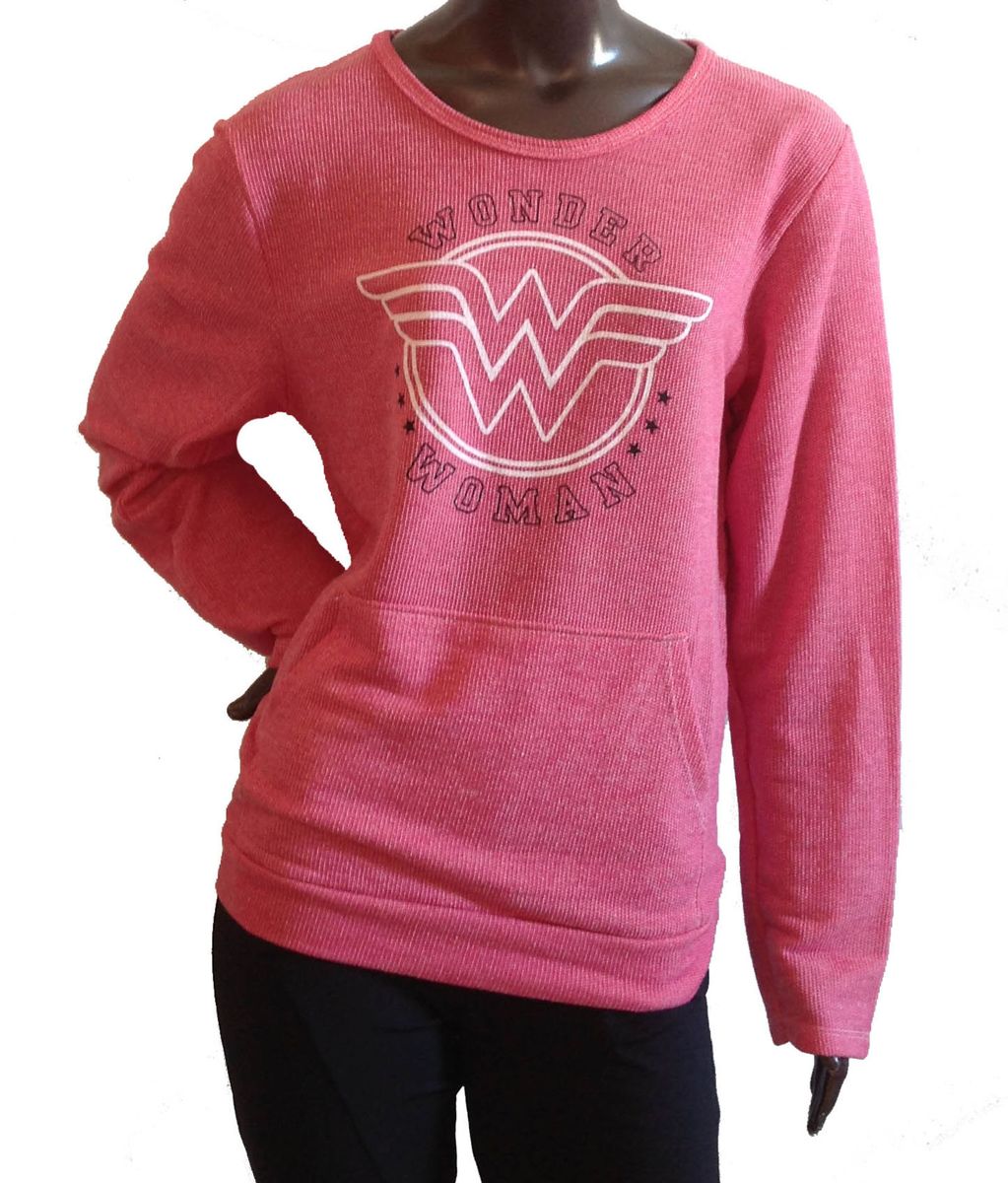 blusa moletom mulher maravilha