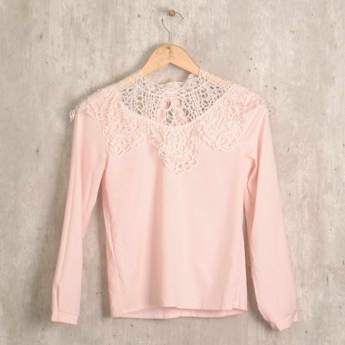 Blusa Nude Rendada Blusa Feminina Usado Enjoei