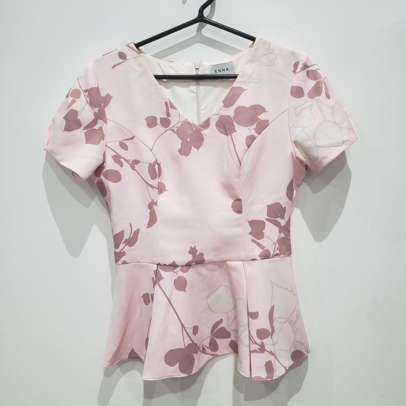 Blusa discount peplum rosa