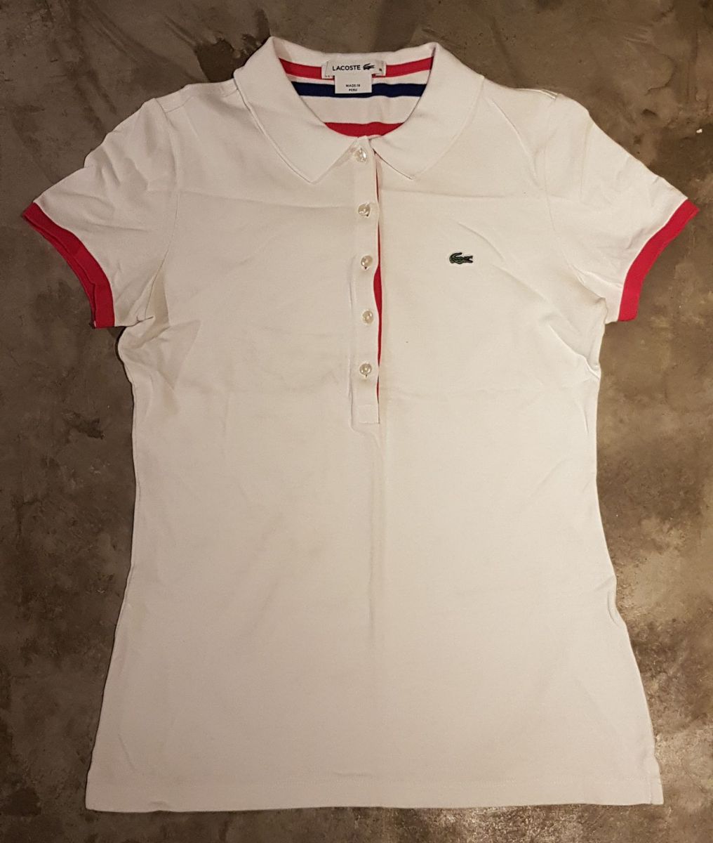 camisa lacoste feminina branca