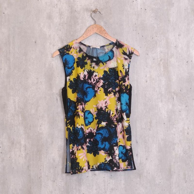 Blusa Preta Maxi Floral Zara Blusa Feminina Zara Usado 72550939 enjoei