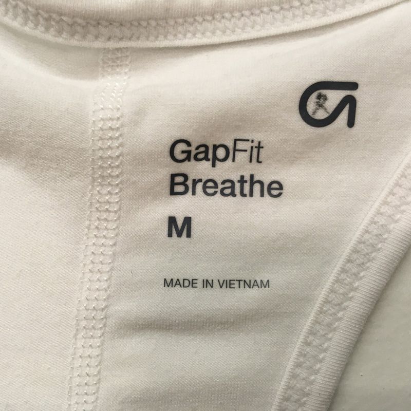Blusa Regata Branca Dry Fit - Gapfit Breathe - M, Moda Esportiva Feminina  Gap Usado 79495997