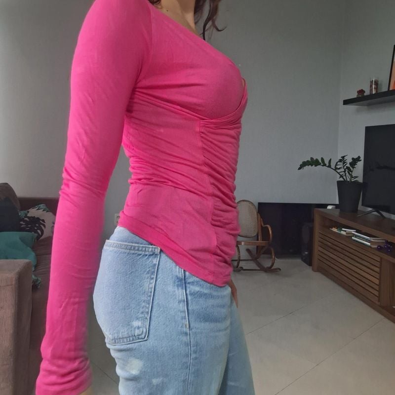 Blusa rosa calvin klein hot sale