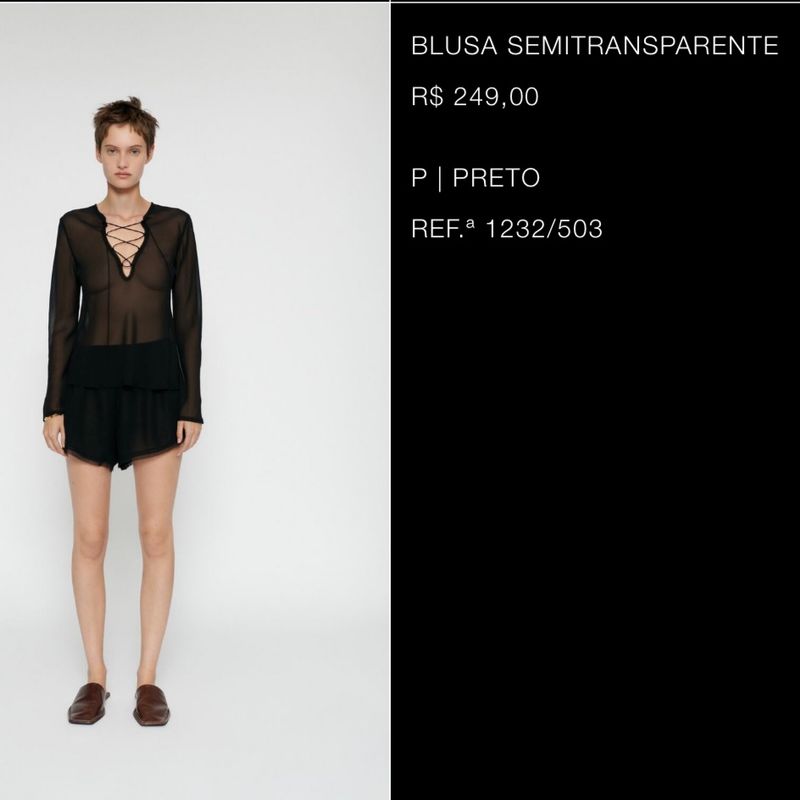 Blusa semitransparente zara hotsell