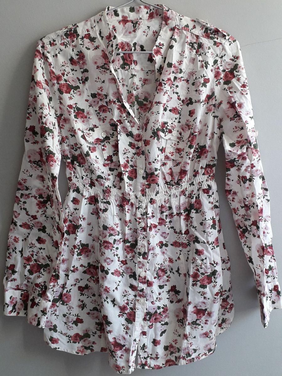 blusa social feminina florida