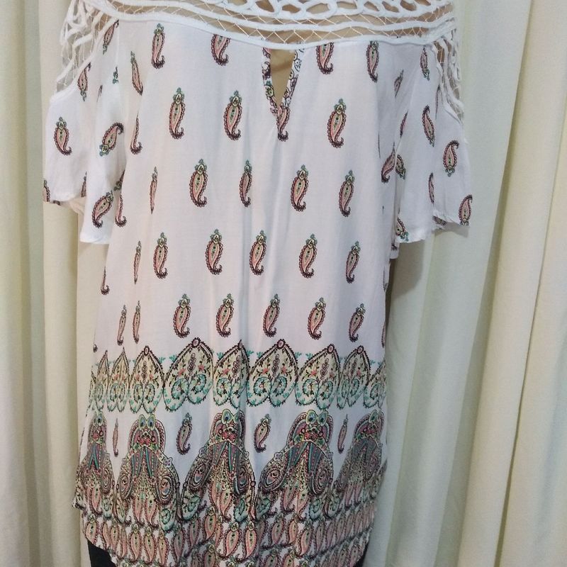 Blusa Tamanho Médio Estampada Usado 101183842 enjoei
