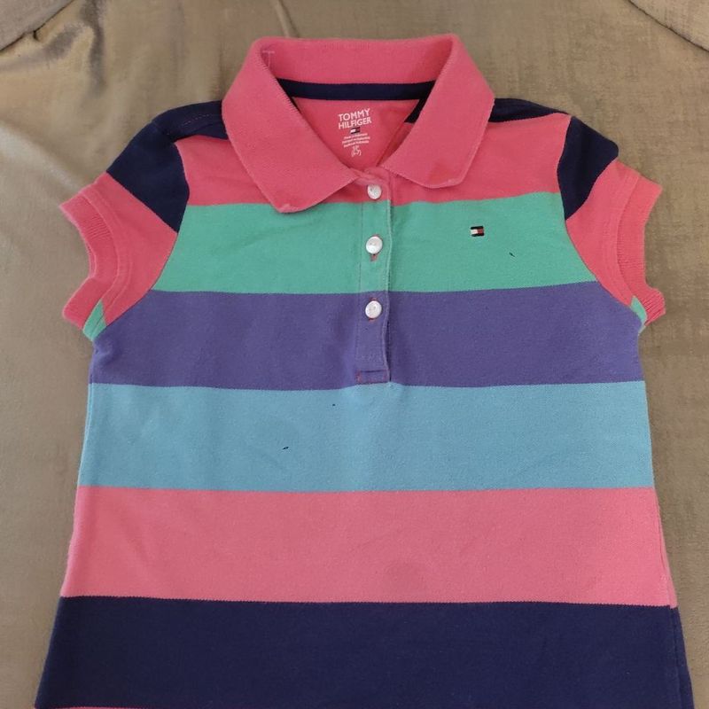 Camiseta Tommy Hilfiger Infantil Feminina Rosa