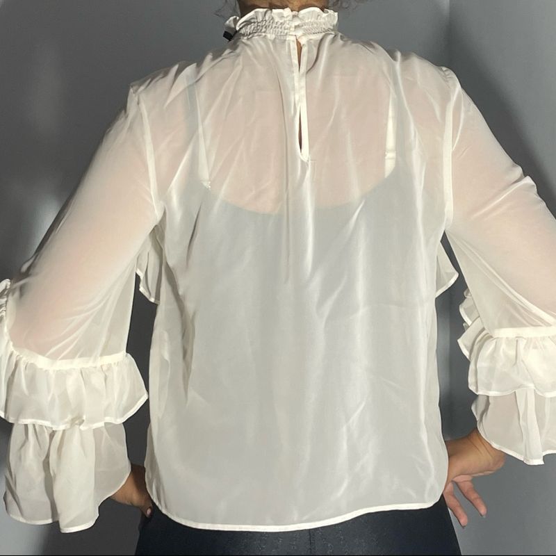 Blusa manga transparente zara hotsell
