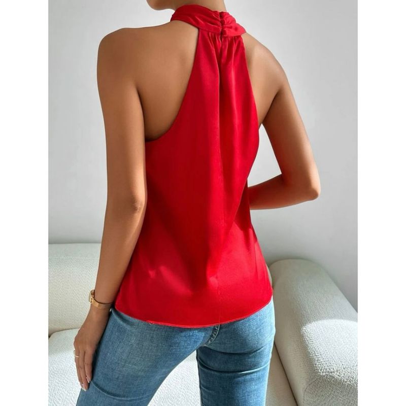 Blusa Transpassada Vermelha - Tamanho G, Blusa Feminina Nunca Usado  96750279