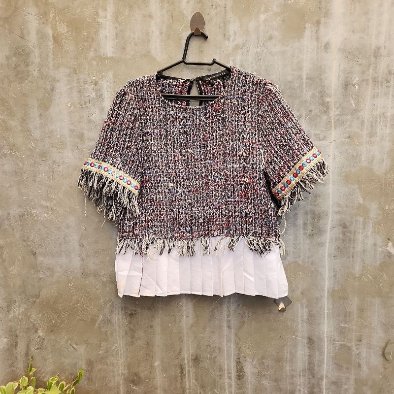 Blusa best sale tweed zara