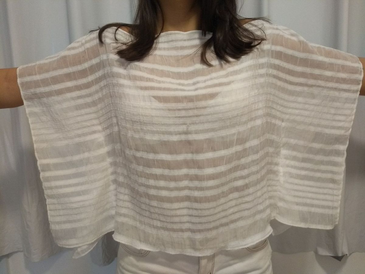 blusa voal trabalhado - blusas sem marca