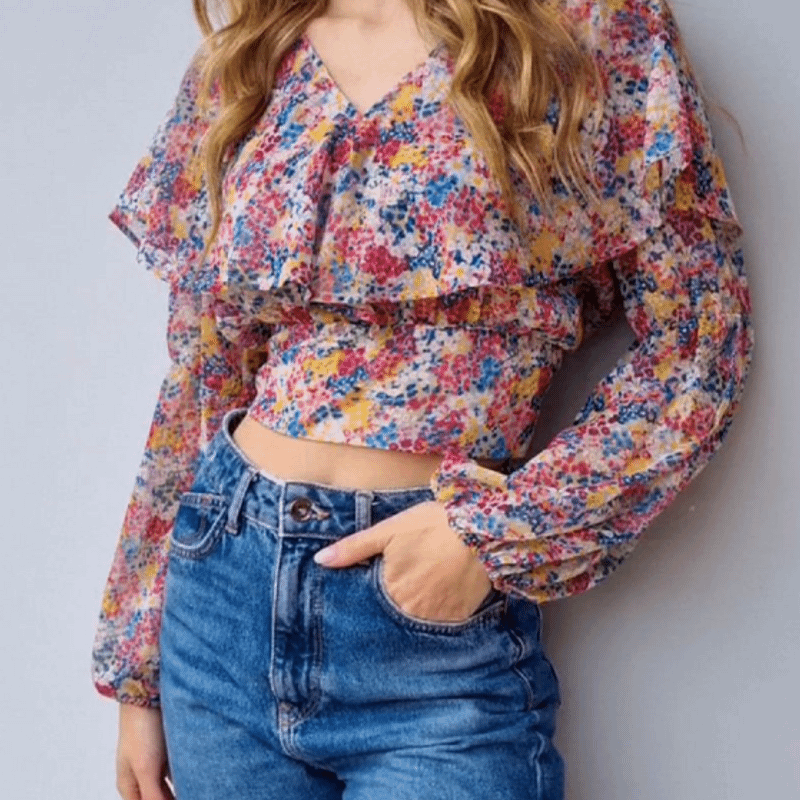 Blusa Zara Floral, Blusa Feminina Zara Usado 93503881