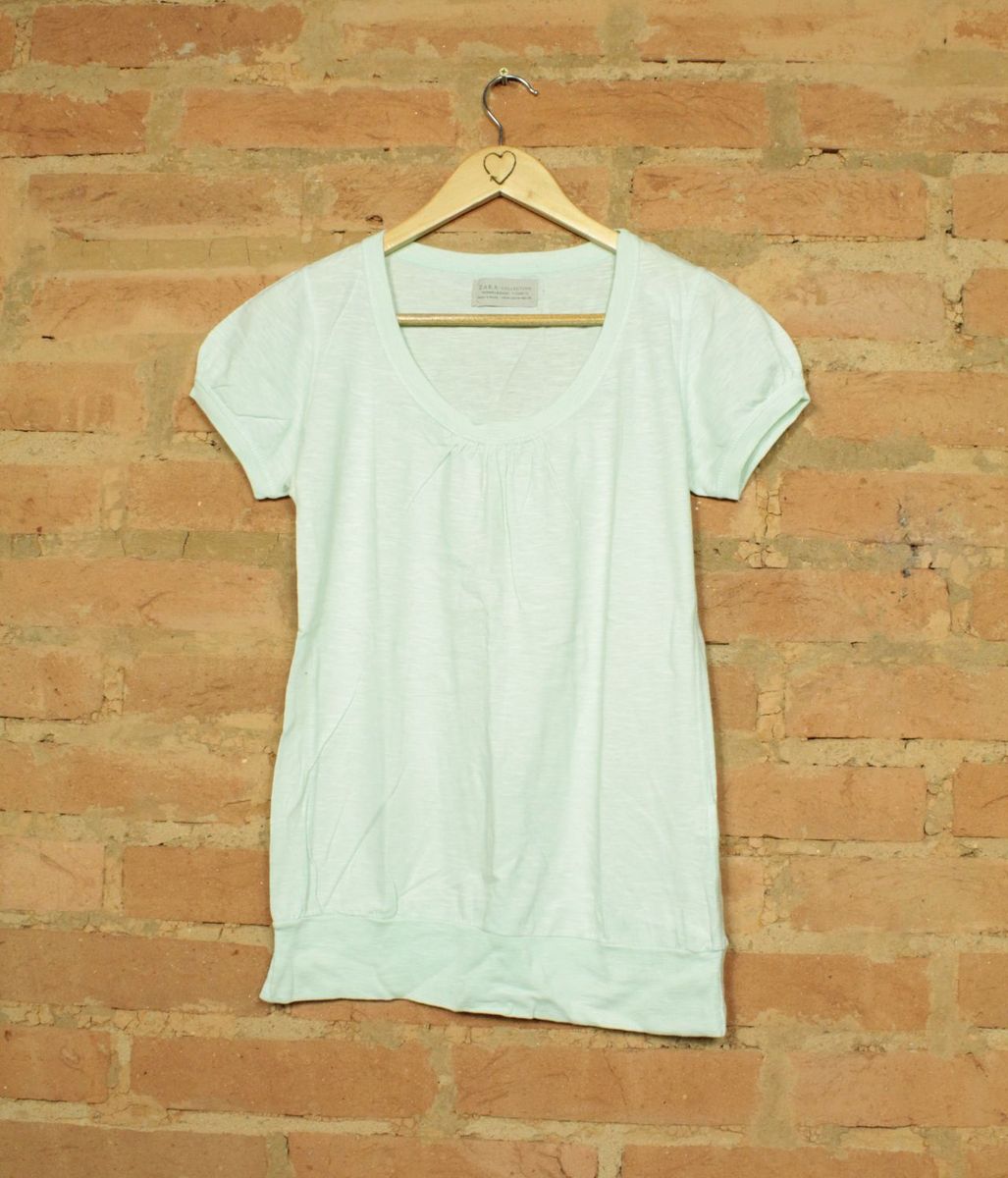 blusa zara verde menta - blusas zara