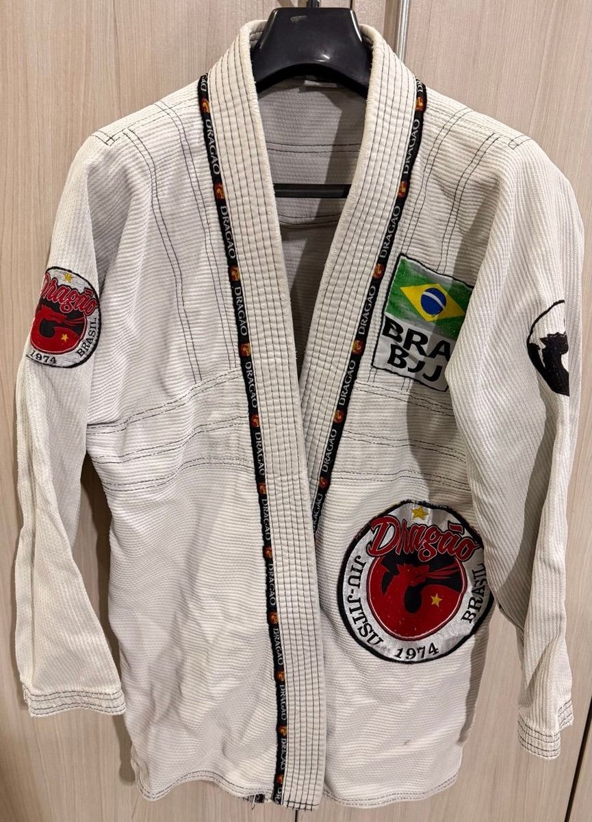 Kimono Jiu Jitsu Dragão A2 - 170cm (blusão e Calça) | Casaco Masculino ...
