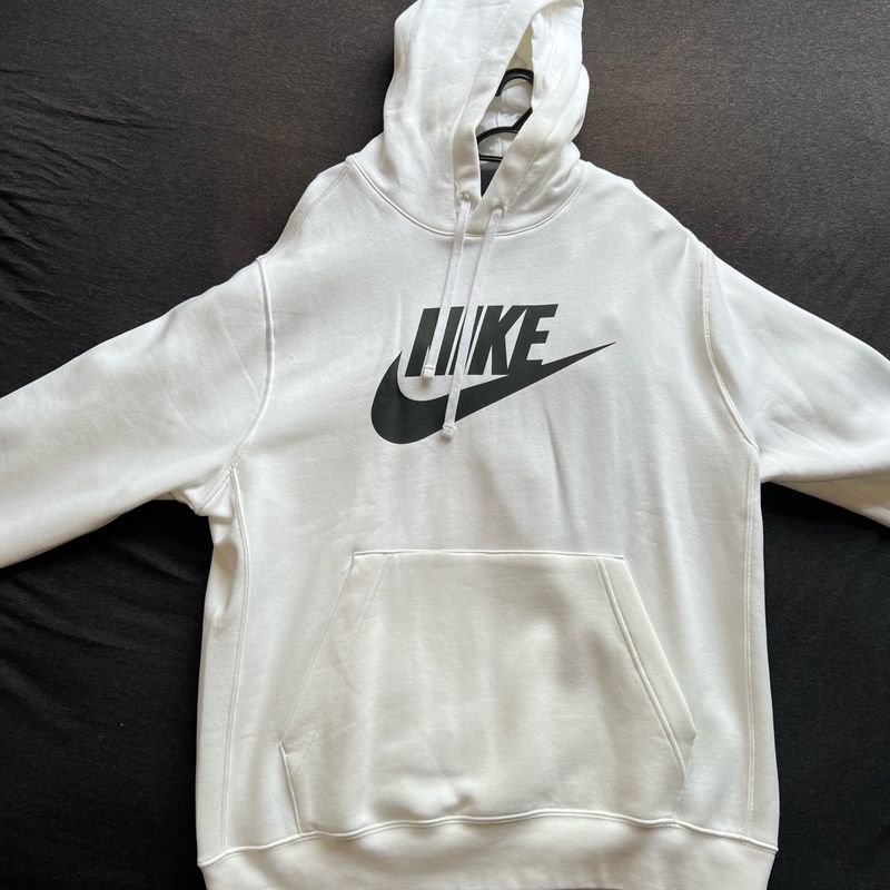 Blusão Nike Sportswear Club Fleece Masculino Branco Tamanho G
