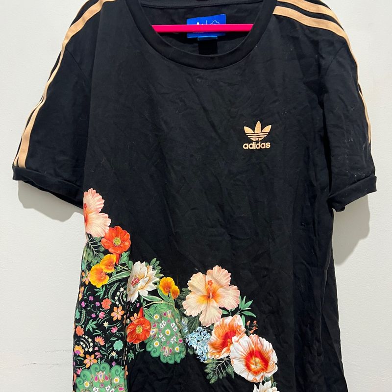 Blusa florida feminina store adidas