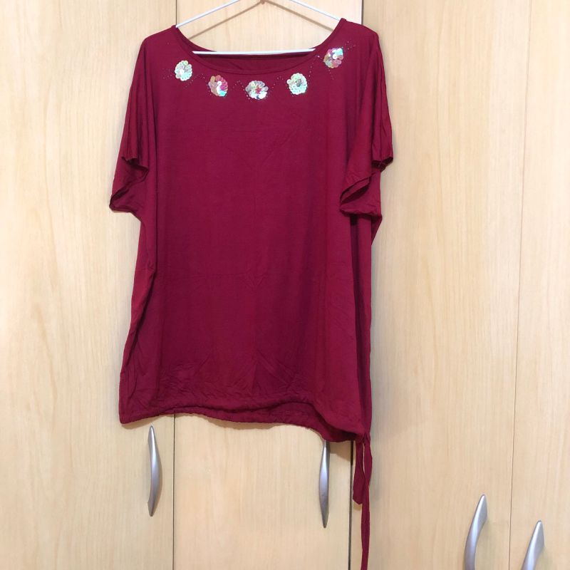 Blusinha Plus Vinho com Cord o e Bordado Blusa Feminina Preciosa