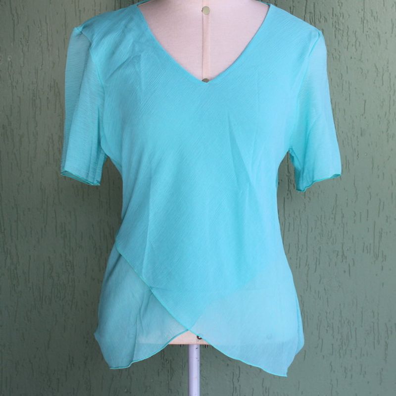 Blusa Verde e Azul Listrada Ambiance Apparel, Blusa Feminina Ambiance  Apparel Usado 72907314