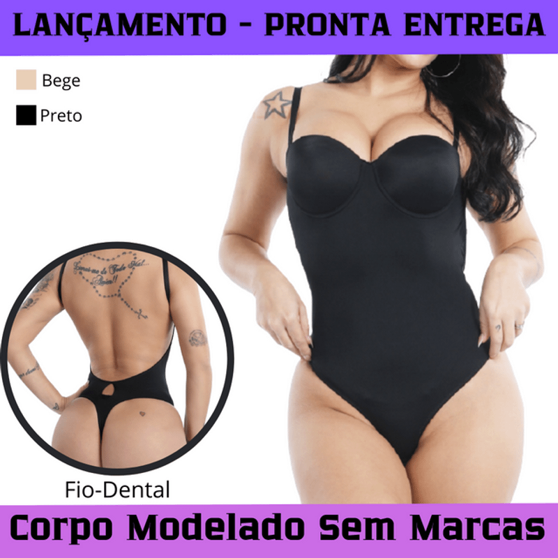 Body Modelador Tanga Média Compressão - Fanáticos Por Cintas - Modeladores  e Redutores Femininos - Magazine Luiza